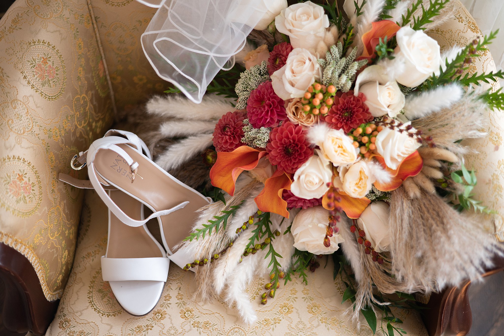 florals and bridal shoes