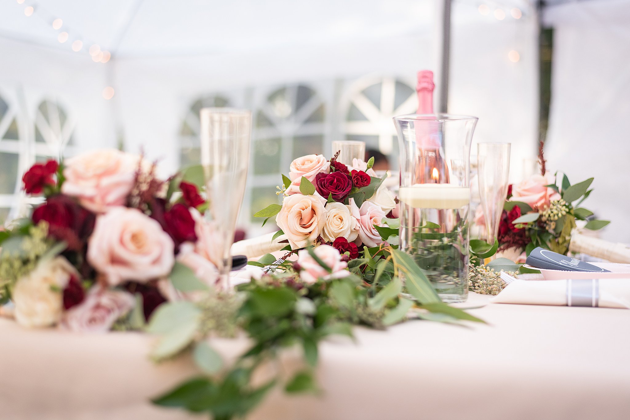 table decor at an Avenir Wedding reception